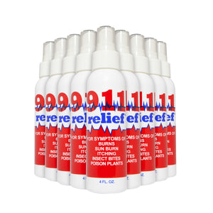 12 bottle case of 4 oz. 911 relief pain & itch spray