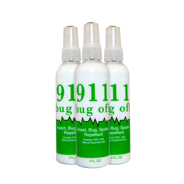 Three 4 oz. bottles of 911 bug off